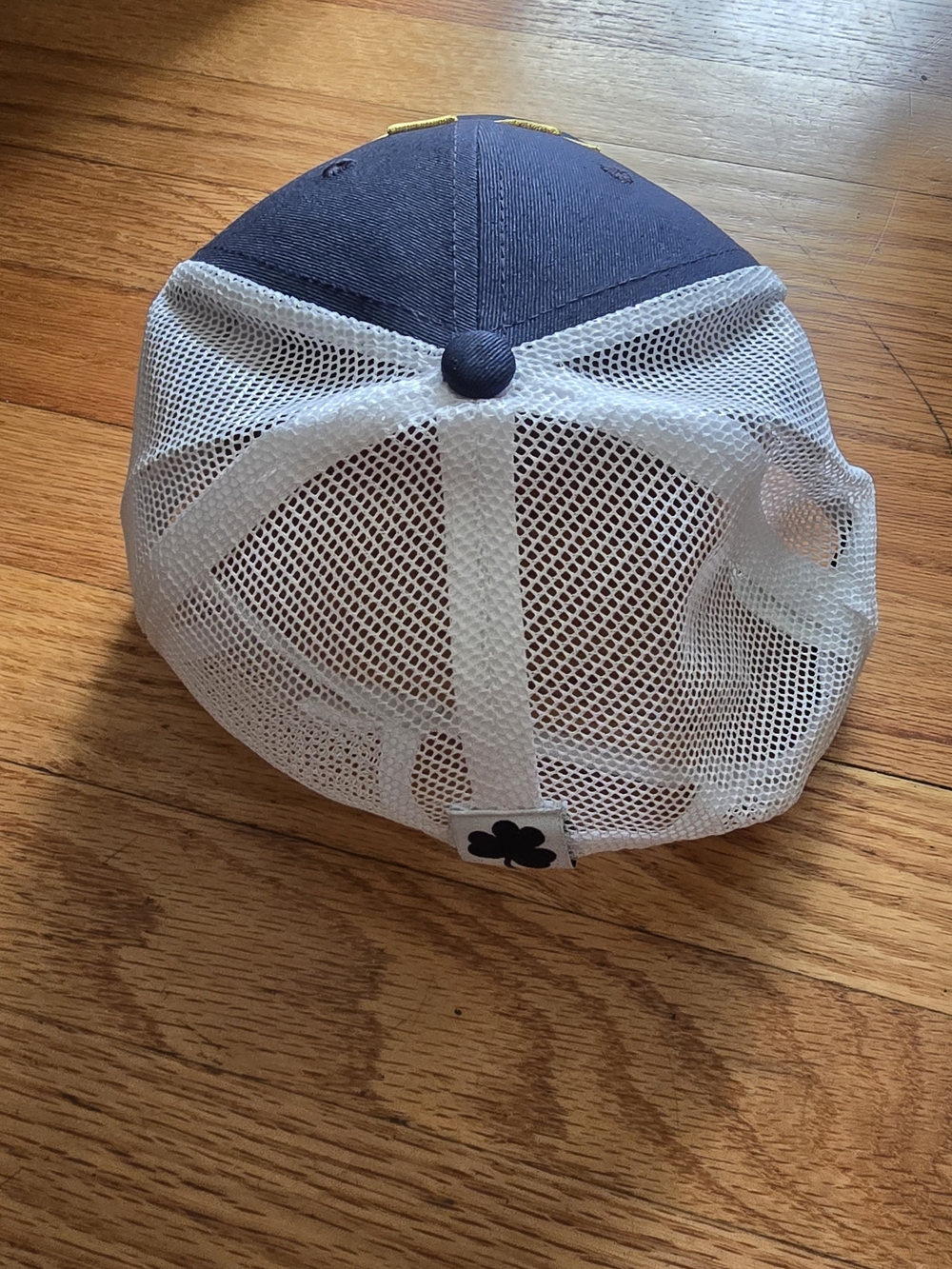 Top of the World Navy and White Trucker Hat with Gold Logo - Picture 3 of 3